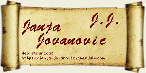 Janja Jovanović vizit kartica